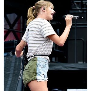 Alexander Wang Denim and Olive Jean Shorts